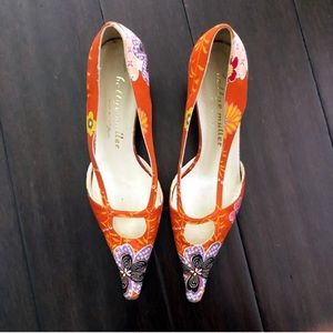 Bettye Muller floral heels🍊